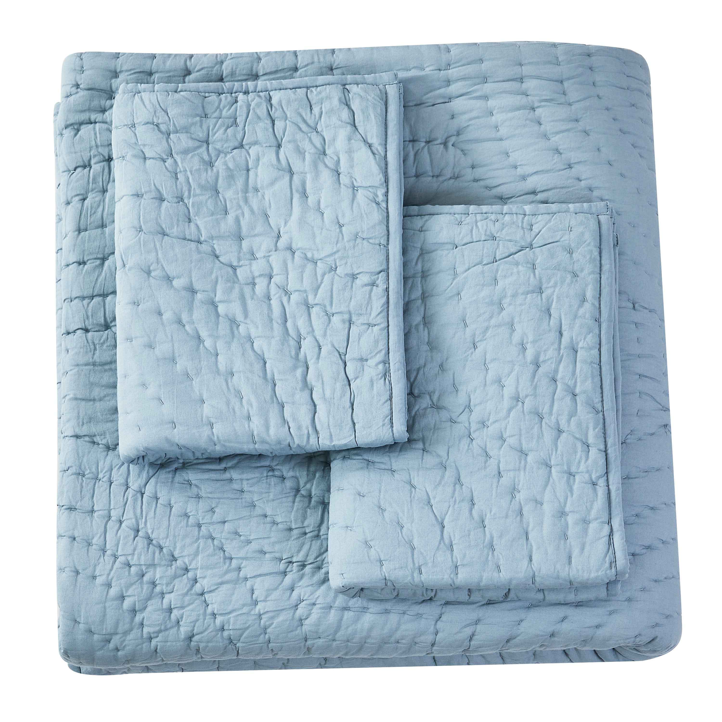 Halo Cotton Voile Hand Stitched Quilt Set