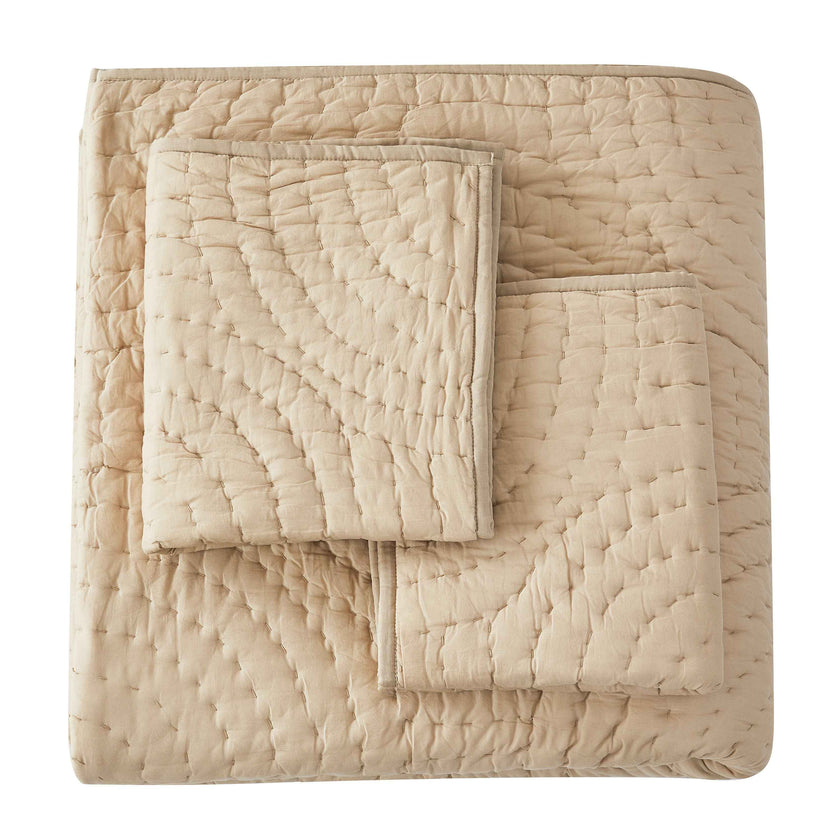 Halo Cotton Voile Hand Stitched Quilt Set