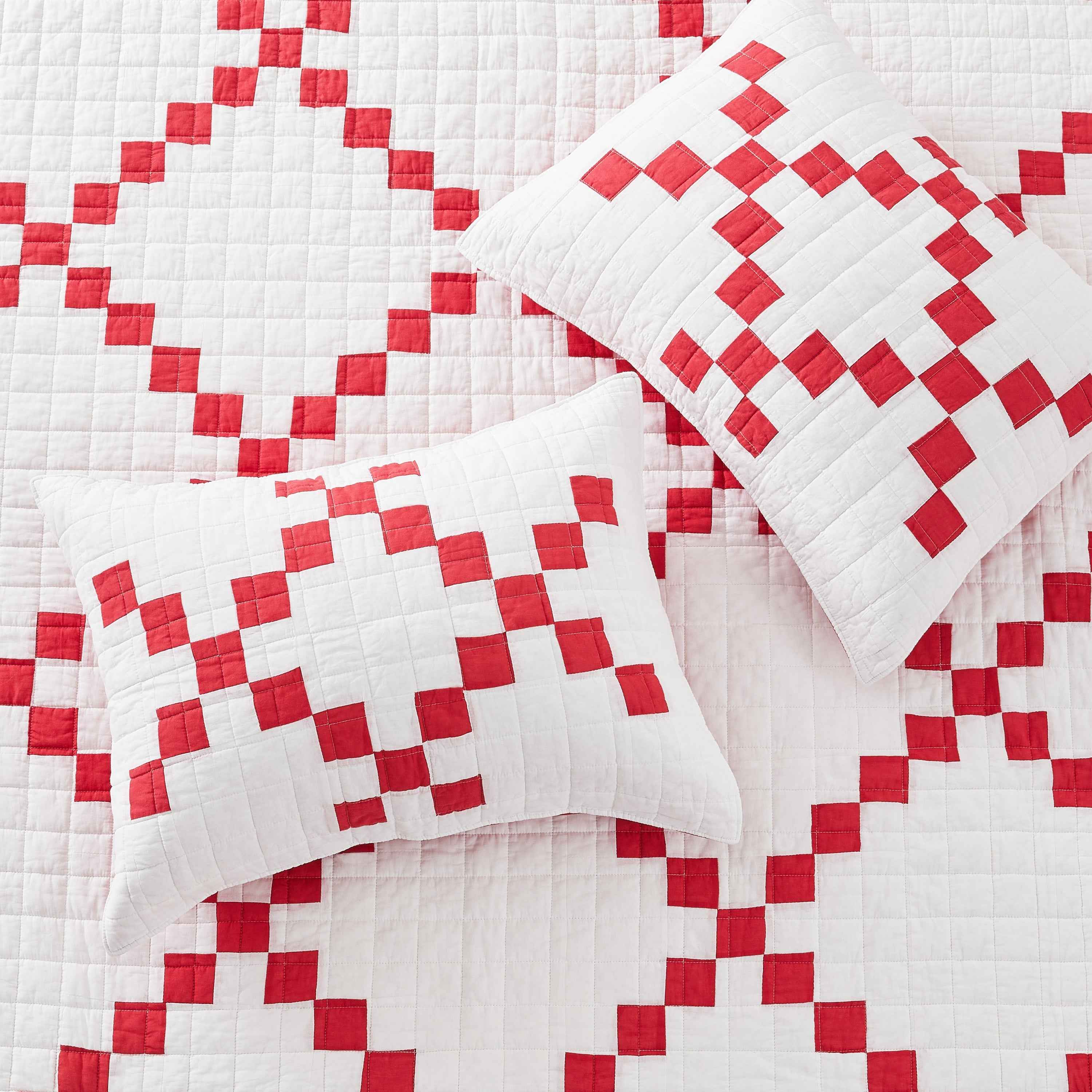 Irish Chain Patchwork Cotton Quilt Set