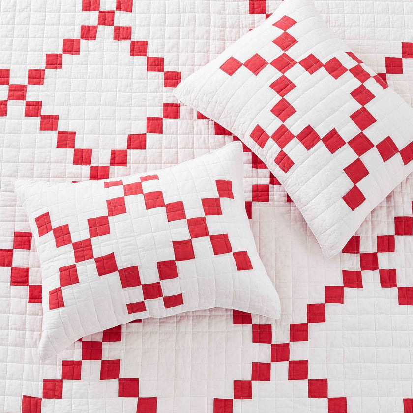 Irish Chain Patchwork Cotton Quilt Set