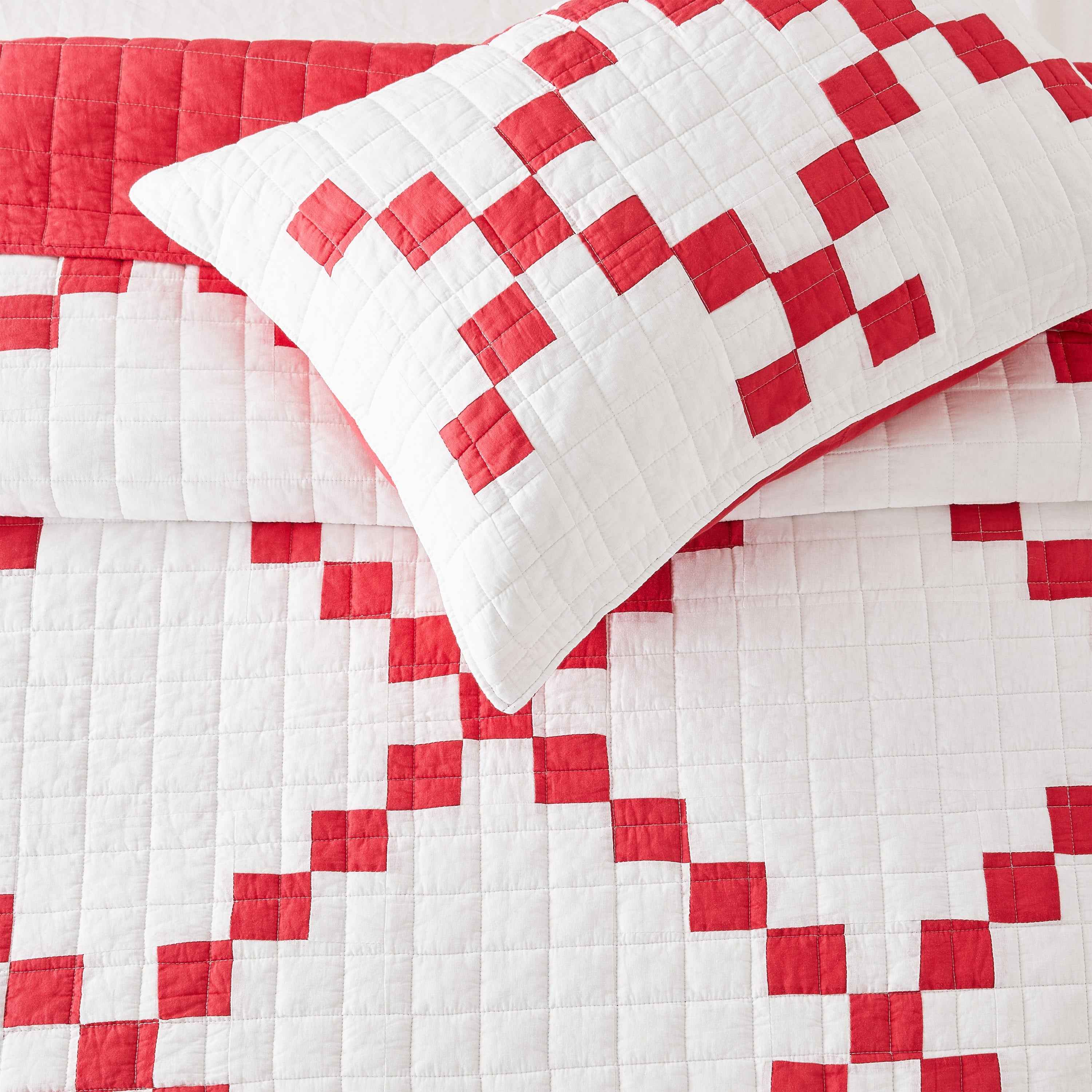 Irish Chain Patchwork Cotton Quilt Set