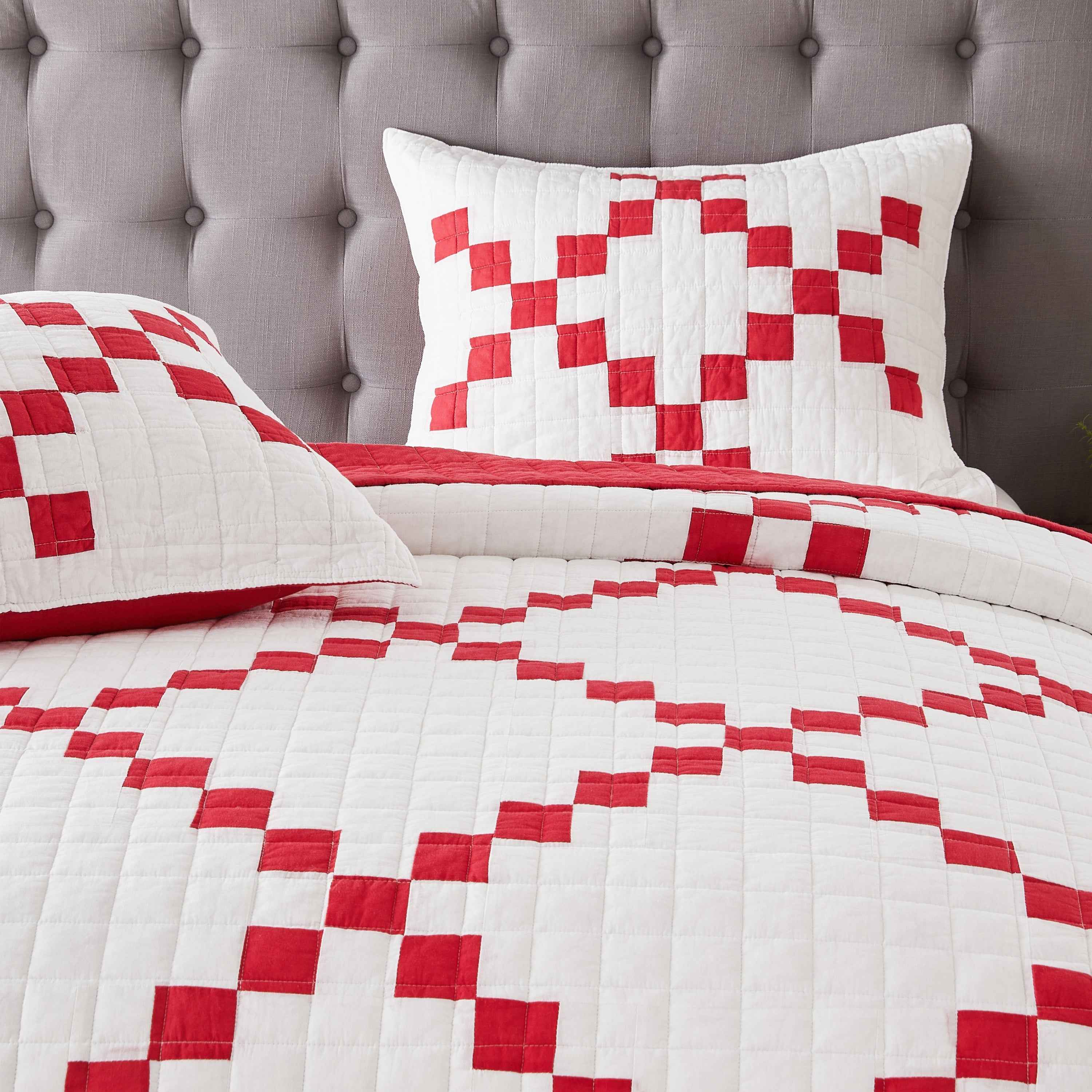 Irish Chain Patchwork Cotton Quilt Set