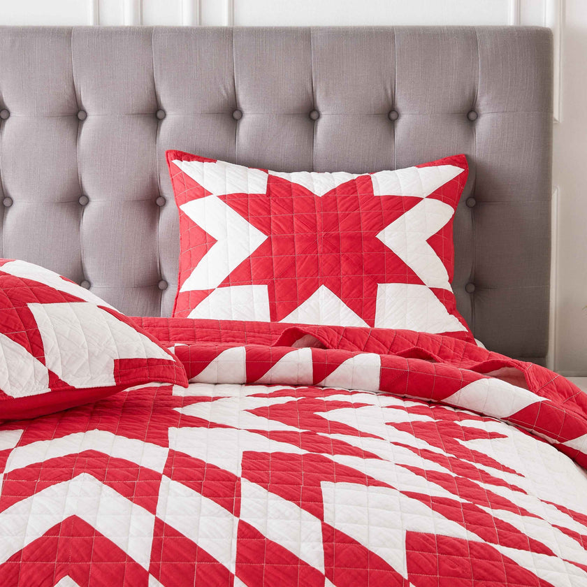 Star Patch Patchwork Cotton Quilt Set