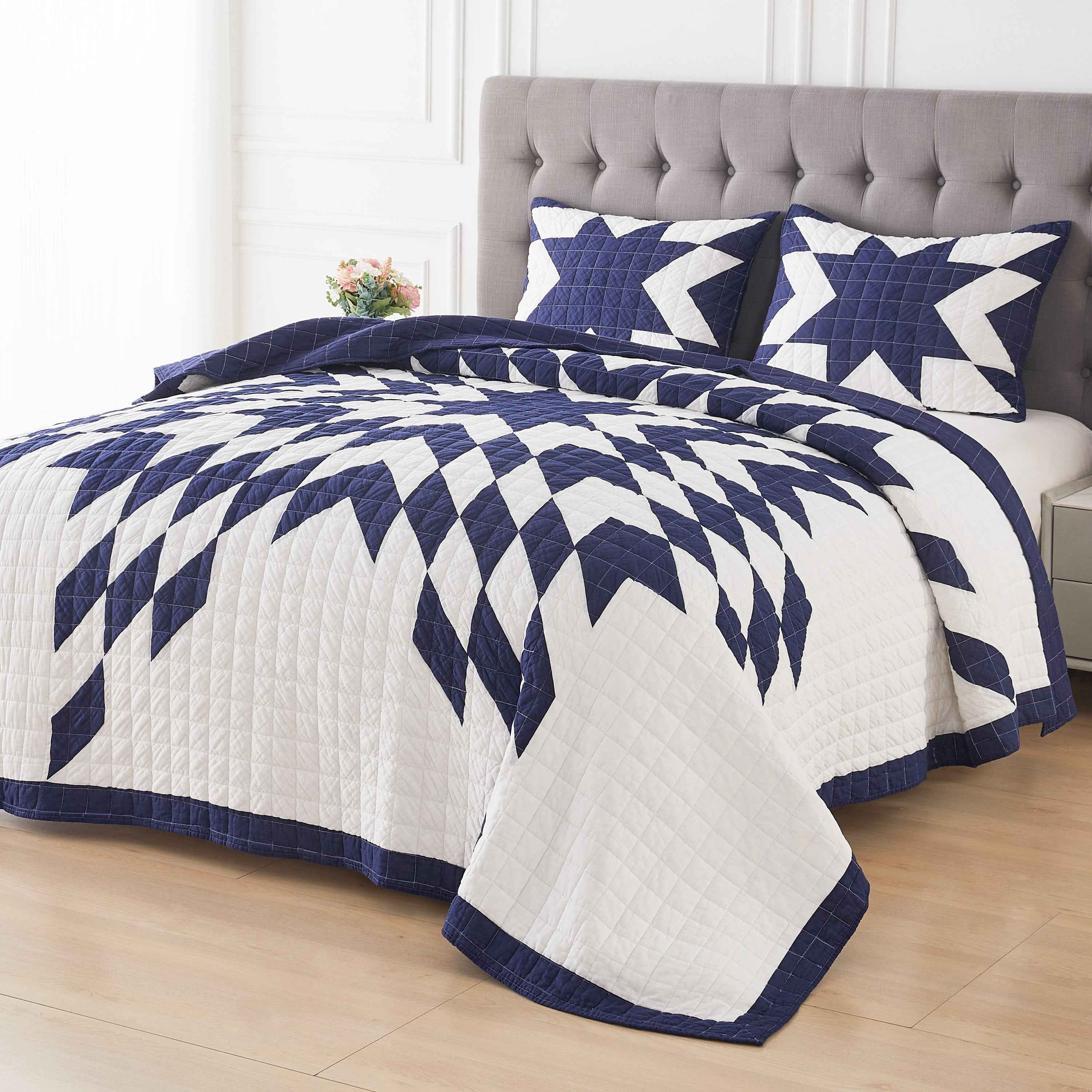 Star Patch Patchwork Cotton Quilt Set