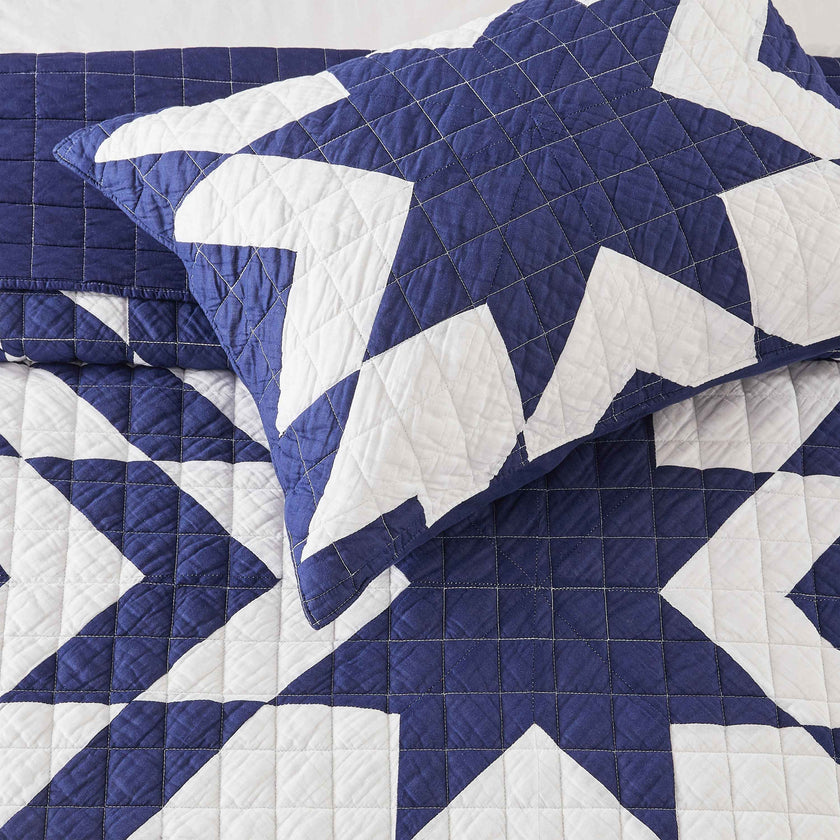 Star Patch Patchwork Cotton Quilt Set