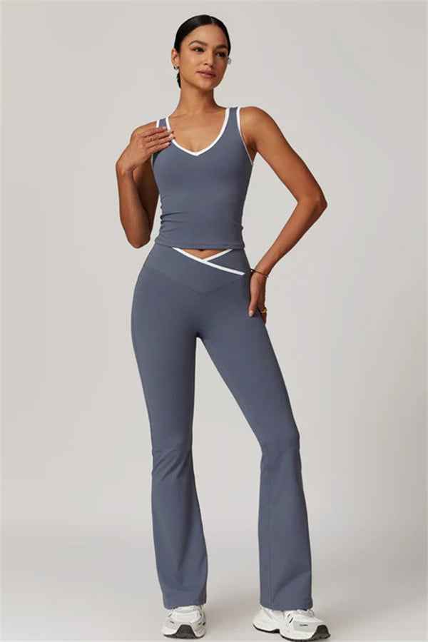 The Stamina Tank Top Flared Leggings 2-Piece Set