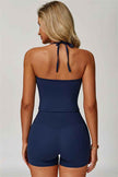 The Surge Halter Crop Top Shorts 2-Piece Set