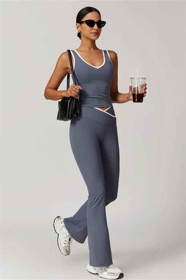 The Stamina Tank Top Flared Leggings 2-Piece Set