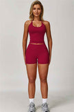 The Surge Halter Crop Top Shorts 2-Piece Set
