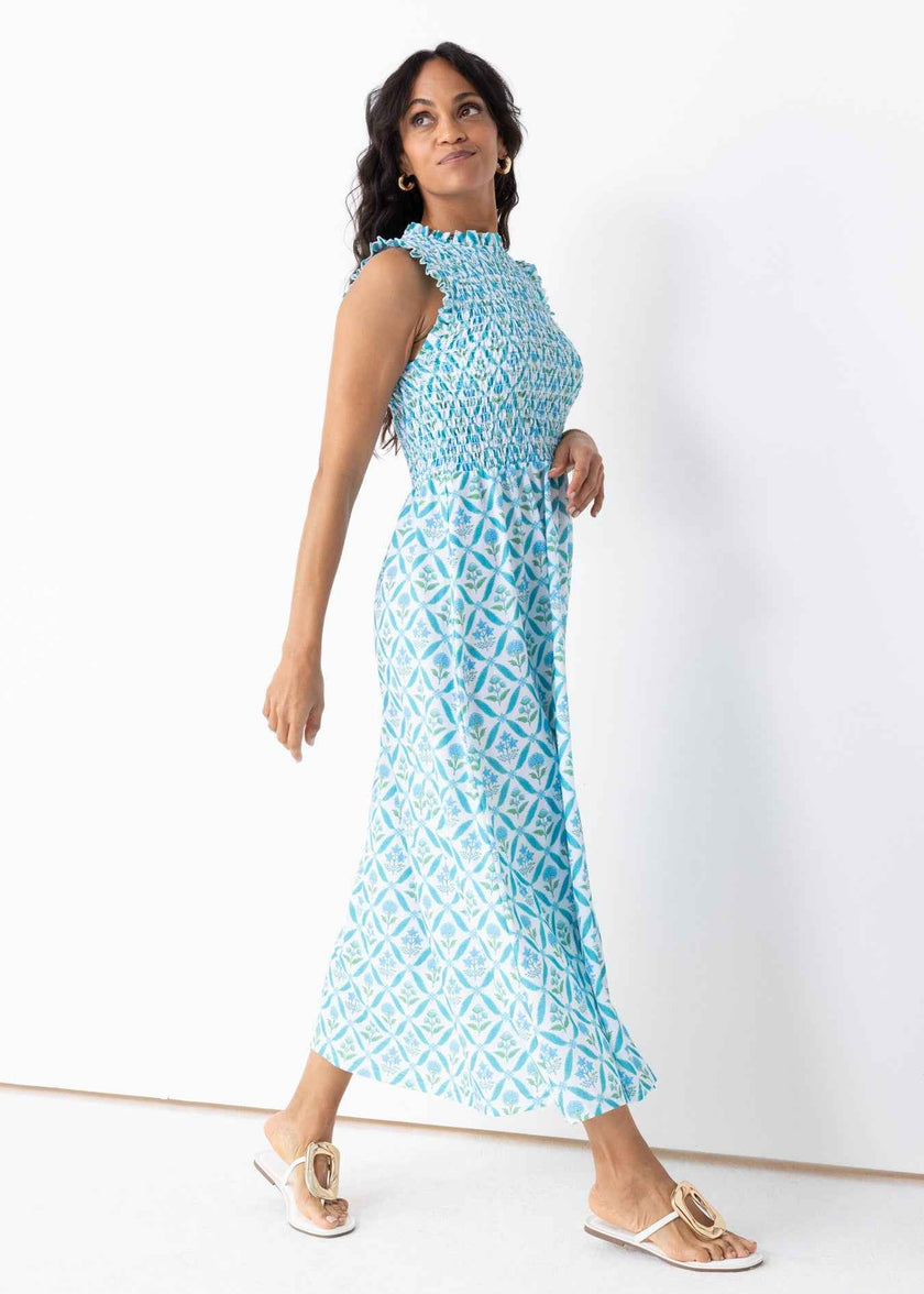 Rosemary Beach Smocked Maxi Dress