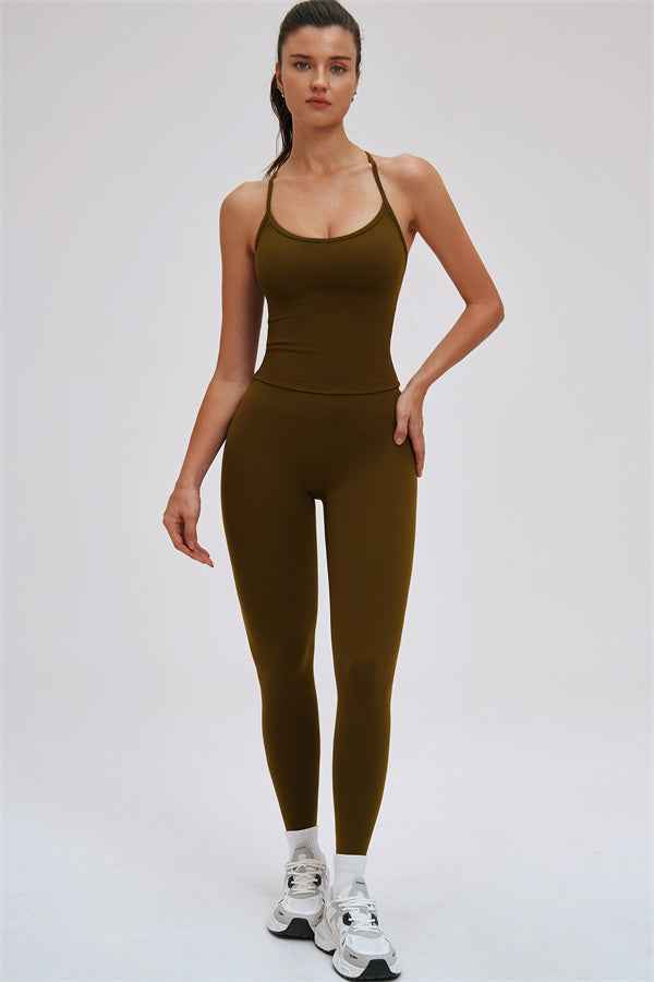 The Svelte Cross Back Tank Top Leggings 2-Piece Set