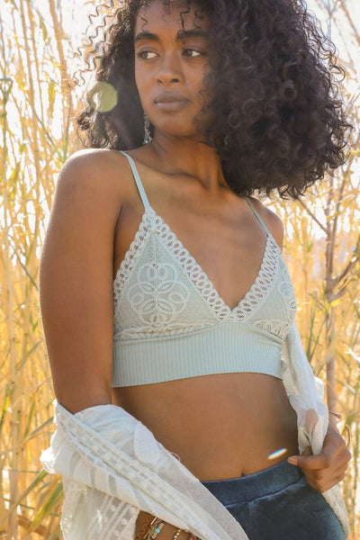 Waistband Loop Lace Bralette - Pikemla