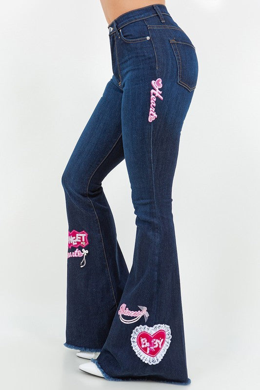 Sweet Heart Bell Bottom Jean- Inseam 32\