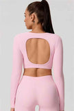 The Nestle Long Sleeve Crop Top Straight Leg Pants 2-Piece Set