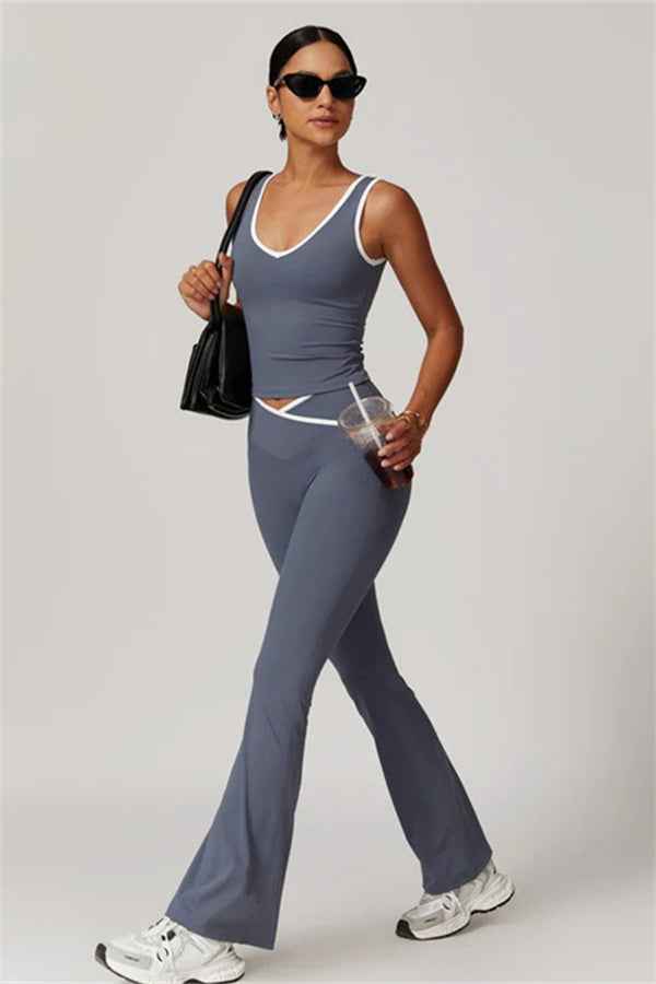The Stamina Tank Top Flared Leggings 2-Piece Set