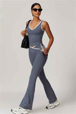 The Stamina Tank Top Flared Leggings 2-Piece Set