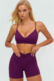 The Lushness Y-Back Sports Bra Shorts 2-Piece Set