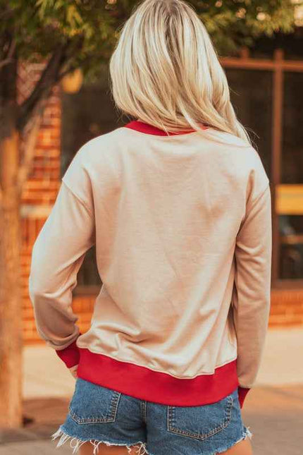 GAME DAY Varsity Stripe Crewneck Sweatshirt