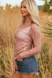 Floral Mesh Long Sleeve Top