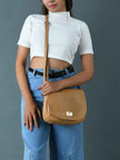 The Croco Satchel- Beige