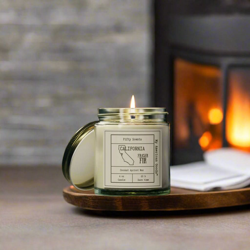 California Frasier Fir Scented Candle - Coconut Apricot Wax