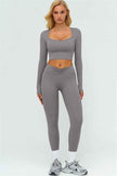 The Lushness Long Sleeve Crop top Leggings 2-Piece Set
