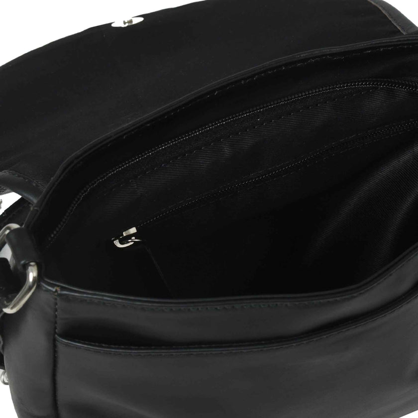 The Croco Satchel- Black