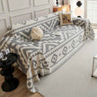 Boho-Chic All-Season Sofa Cover | Light Gray & Pet Proof Couch Cover