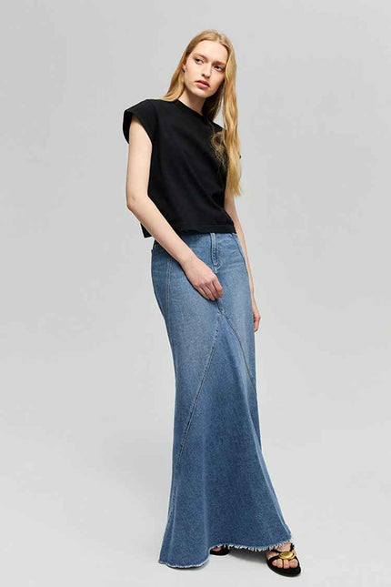 Ocean Wave Denim Skirt HJ821