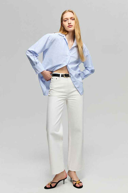 The Cityer Crop Wide Jeans HJ009