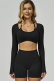 The Prime Long Sleeve Crop Top Shorts 2-Piece Set