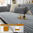 Luxurious Rabbit Fur Sofa Slipcover | Non-Slip Light Grey for dog use