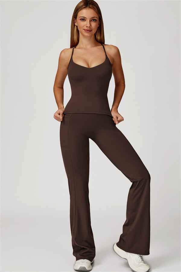 The Propel Crop Top Flared Leggings 2-Piece Set
