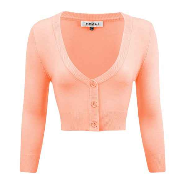 Women's Cropped Bolero 3/4 Sleeve Cardigan