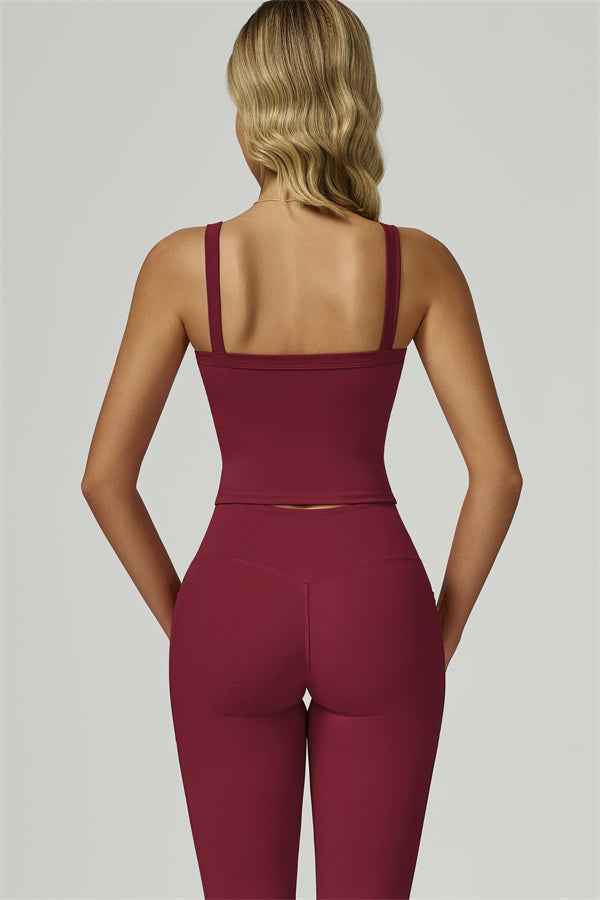 The Flourish Crop Tank Flared Leggings 2-Piece Set