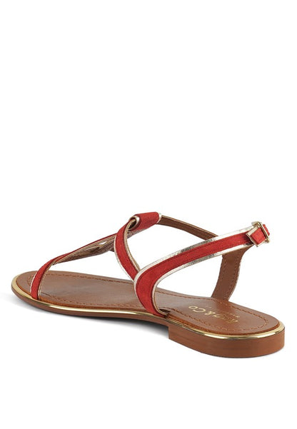 Feodora Flat Slip On Sandals - Pikemla