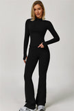 The Refresh Jacket Sports Bra Flared Leggings 3-Piece Set
