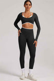 The Elevate New Long Sleeve Crop top Leggings 2-Piece Set