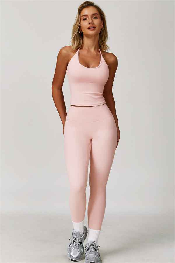 The Surge Halter Crop Top Leggings 2-Piece Set