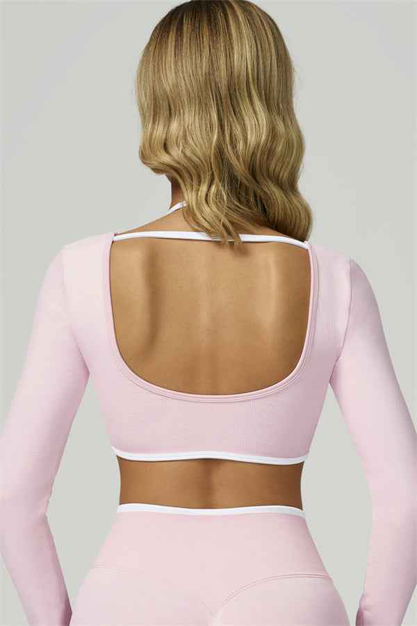 The Prime Line Long Sleeve Crop Top Leggings 2-Piece Set