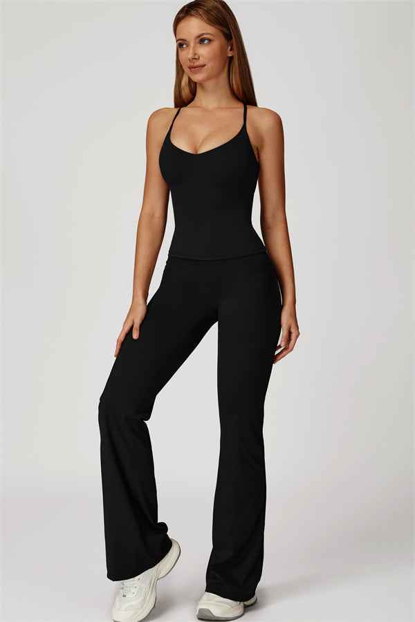 The Propel Crop Top Flared Leggings 2-Piece Set