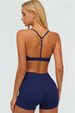 The Lushness Y-Back Sports Bra Shorts 2-Piece Set