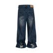 AZUL DISTRESSED CAMO PATCHWORK DENIM