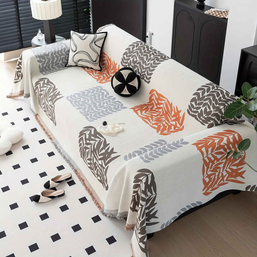 Boho Style Sofa Throw Covers with Tassel Embellishment | All-Season