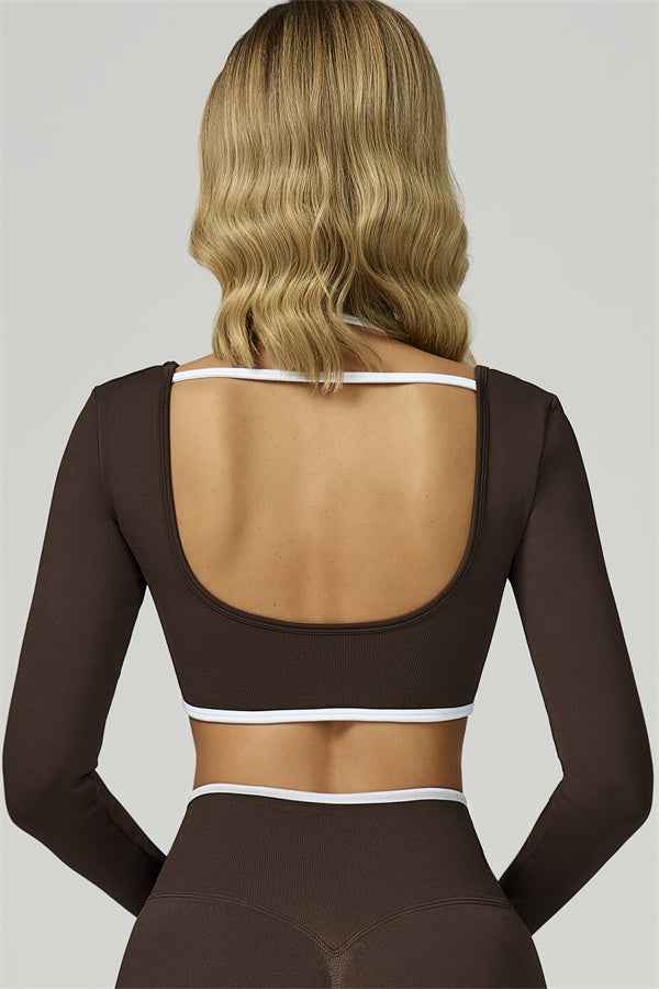 The Prime Line Long Sleeve Crop Top Leggings 2-Piece Set