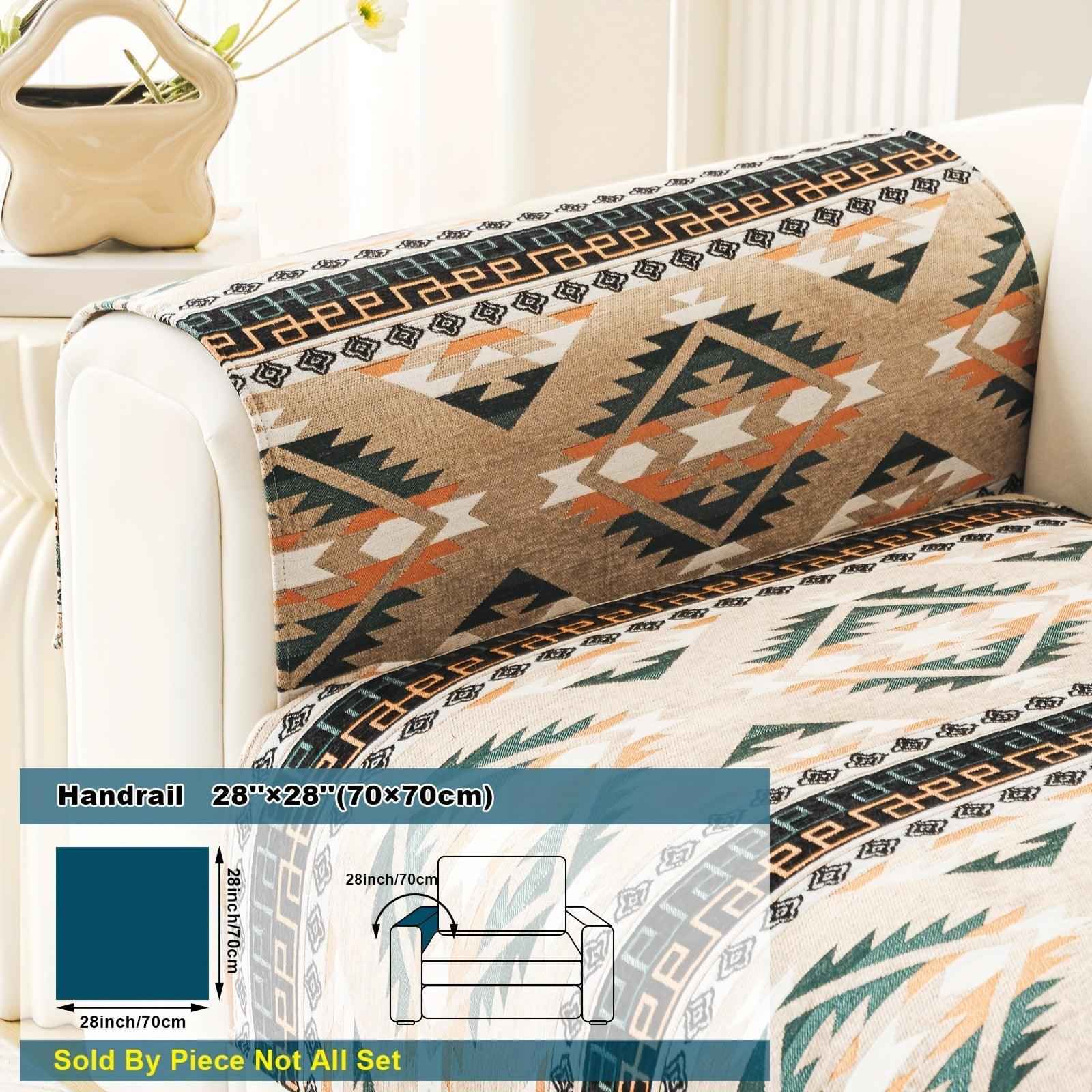 Boho Couch Cover - Chic Snow Chenille Sofa Slipcover