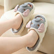 Couples Openings Open Toe Animal Linen Slippers
