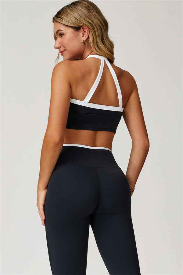 The Quest Cross Back Crop Top Flared Leggings 2-Piece Set
