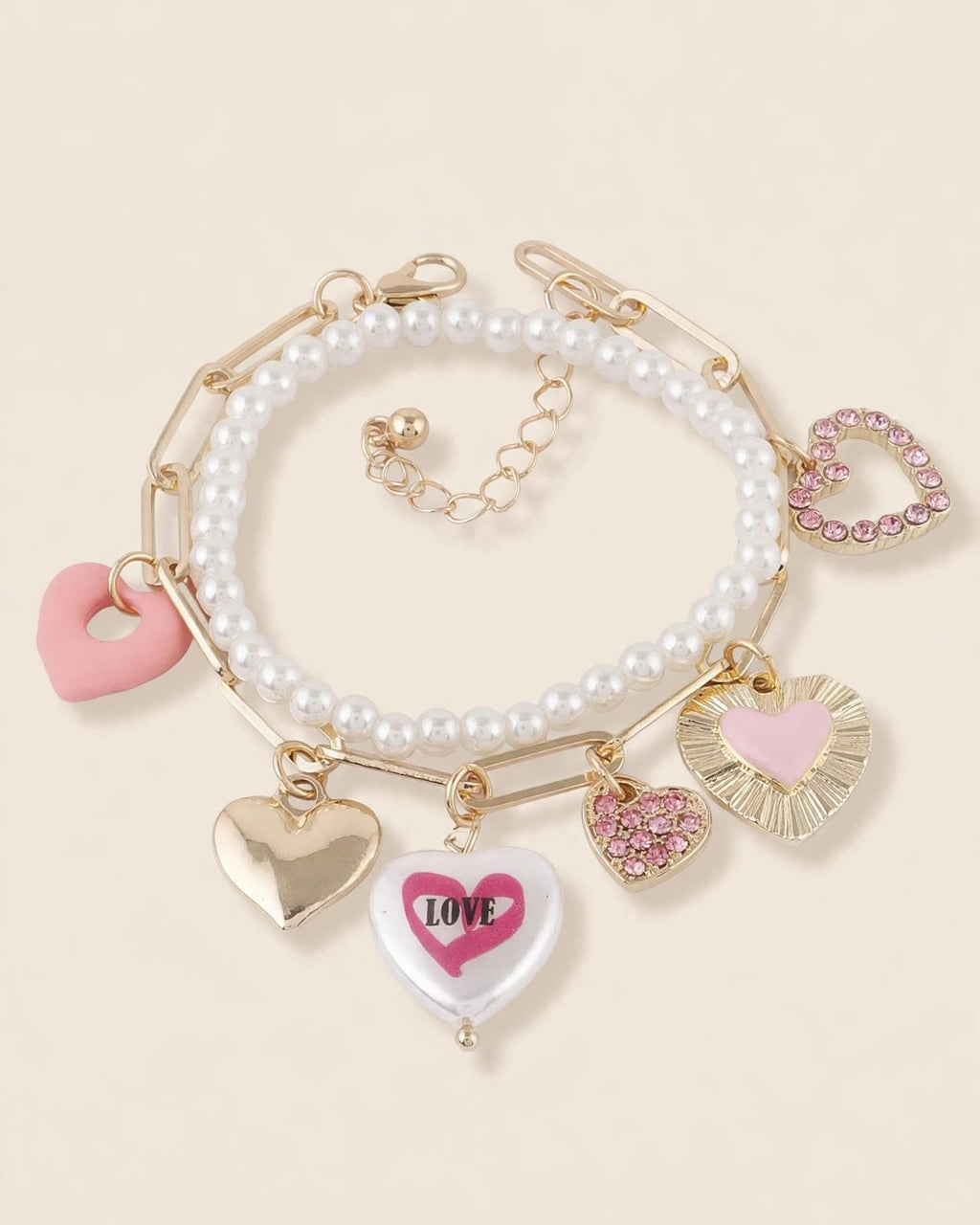 Heart Charms Bracelet