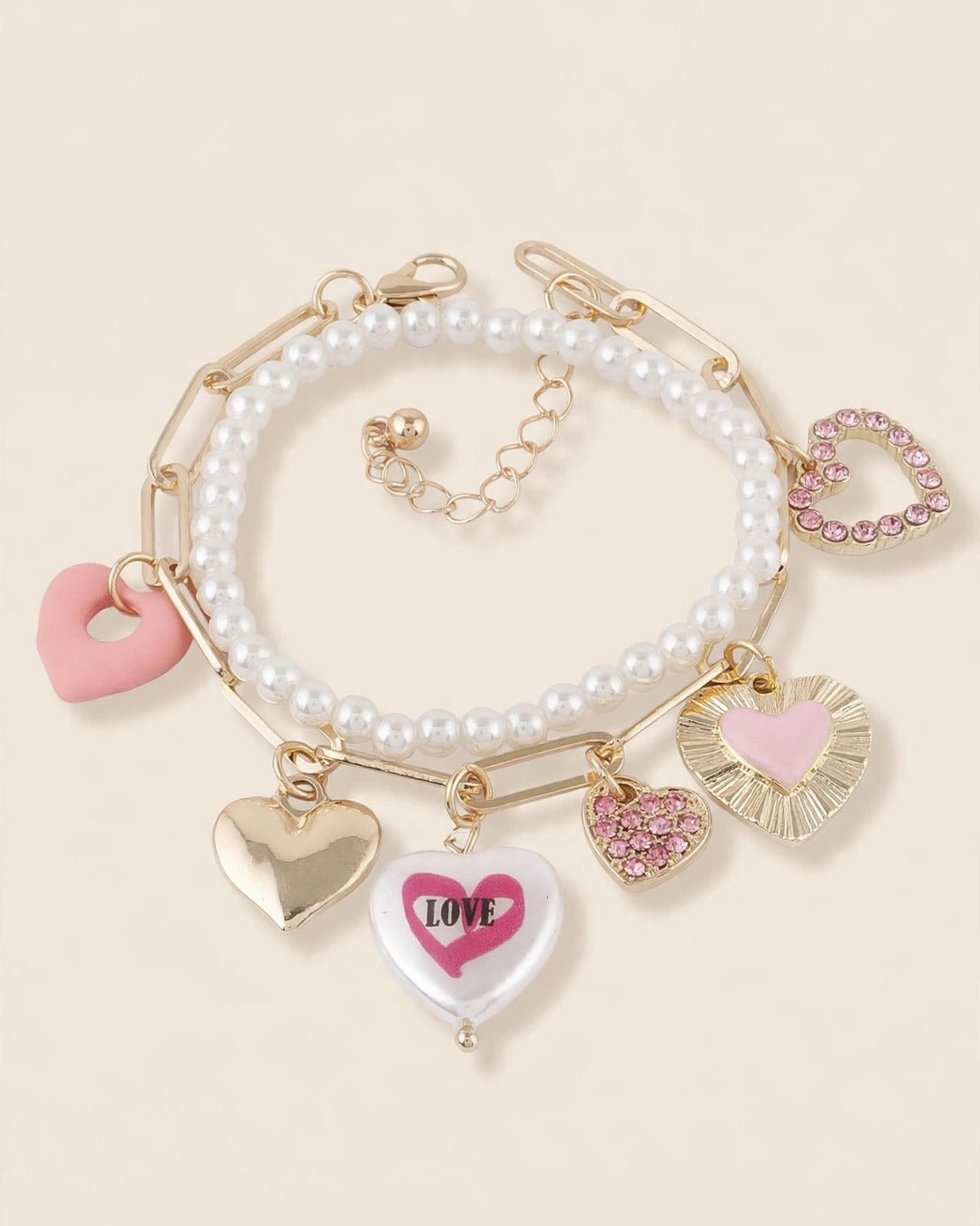 Heart Charms Bracelet